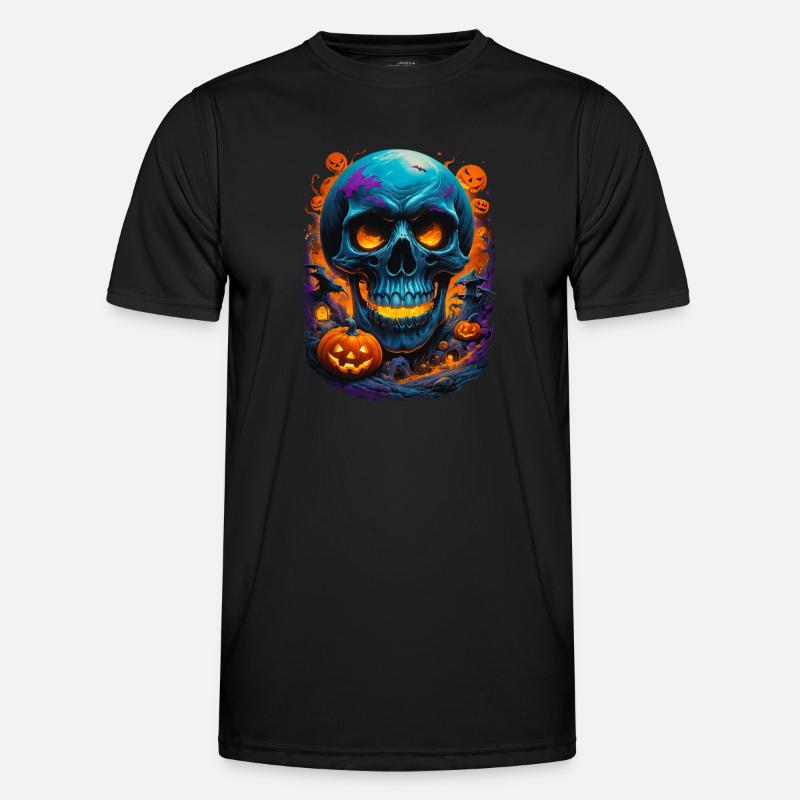 Halloween Skull Männer Funktions-T-Shirt