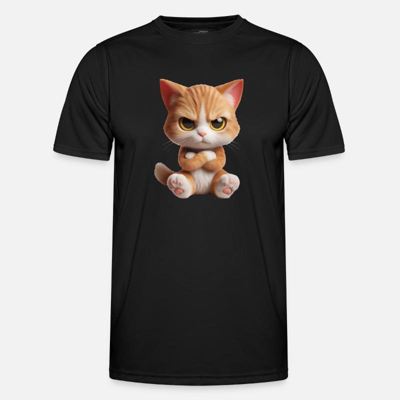 Cat grim 2 - Men's Functional T-Shirt - black