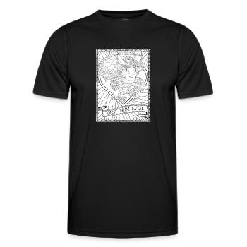 Best Mum Ever Vintage Fantasy Rabbit Mother's Day - Men's Functional T-Shirt - black - Front - AI Model Male 178 dark (178cm)
