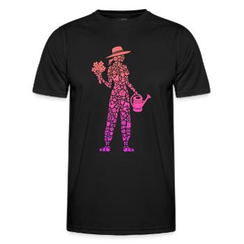 Garden, Hobby Gardener, Florist, Women, Gardener - Men's Functional T-Shirt - black - Front - AI Model Male 178 dark (178cm)
