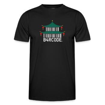 B4RCODE. Chinese Temple - Männer Funktions-T-Shirt - Schwarz - Vorne - AI Model Male 178 dark (178cm)