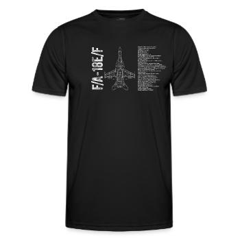 Super Hornet - Men's Functional T-Shirt - black - Front - AI Model Male 178 dark (178cm)