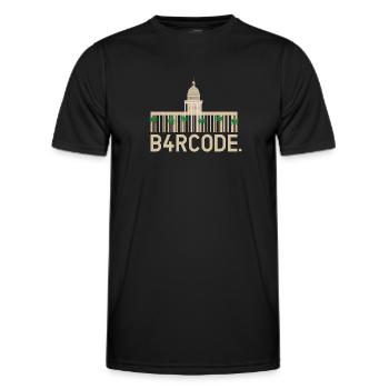 B4RCODE. La Havane - T-shirt sport Homme - noir - Devant - AI Model Male 178 dark (178cm)