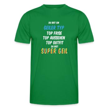 Super Geiler Typ - Männer Funktions-T-Shirt - Kelly Green - Vorne - AI Model Male 178 dark (178cm)