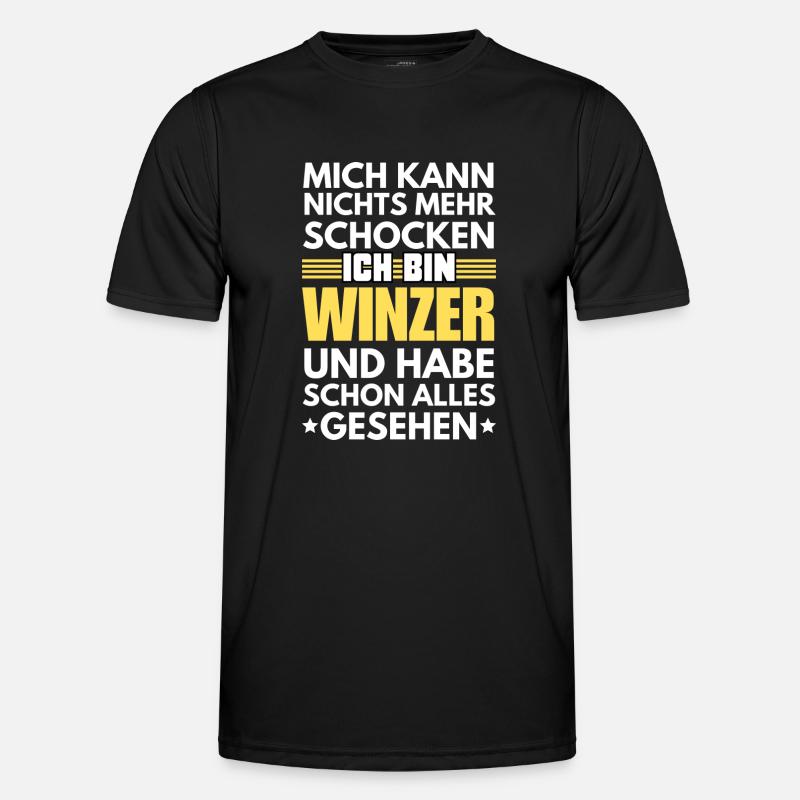 Nicht schockbarer Winzer - Männer Funktions-T-Shirt - Schwarz