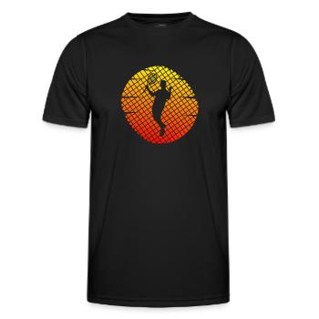 tennis tennis match tennis court - Men's Functional T-Shirt - black - Front - AI Model Male 178 dark (178cm)