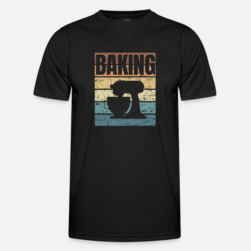 Baking Therapy Bake Cake Chef - Men's Functional T-Shirt - black