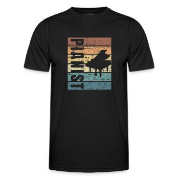 Piano Player Piano Player Grand Piano Musician Art - Men's Functional T-Shirt - black - Front - AI Model Male 178 dark (178cm)