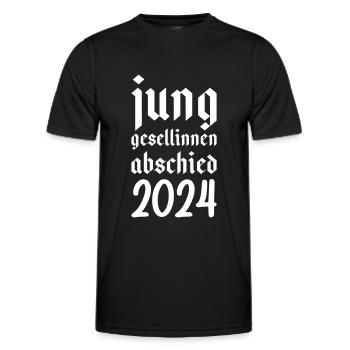 Hen Party 2024 Hen - Men's Functional T-Shirt - black - Front - AI Model Male 178 dark (178cm)