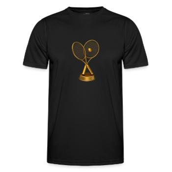 Tennis Trophy - Men's Functional T-Shirt - black - Front - AI Model Male 178 dark (178cm)