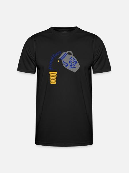 Frankfurter Bembel Design - Männer Funktions-T-Shirt - Schwarz