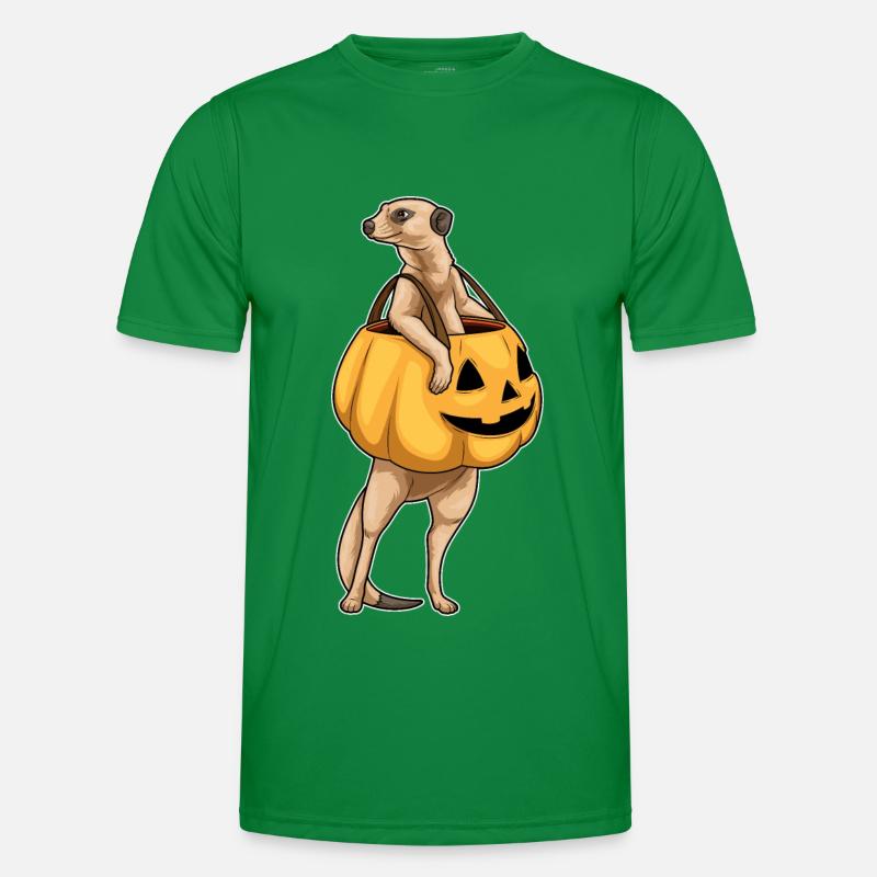 Erdmännchen Halloween Jack O Lantern Männer Funktions-T-Shirt