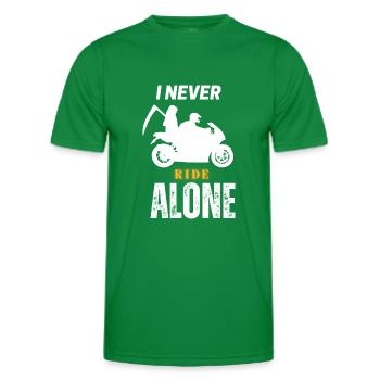 Je ne roule jamais seul - T-shirt sport Homme - vert - Devant - AI Model Male 178 dark (178cm)