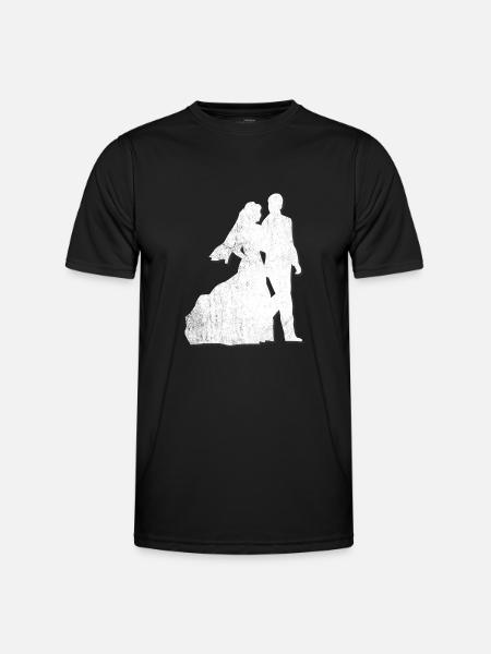 Wedding bride marriage - Men's Functional T-Shirt - black