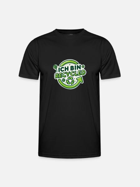 Ich bin Recycled - Männer Funktions-T-Shirt - Schwarz
