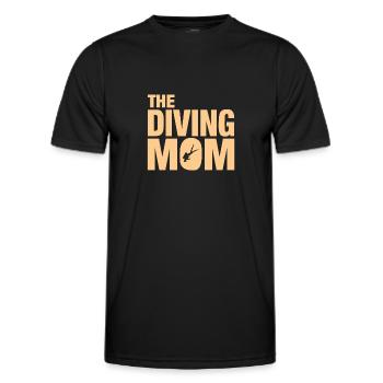 Diving Woman, The Diving Mom - Männer Funktions-T-Shirt - Schwarz - Vorne - AI Model Male 178 dark (178cm)