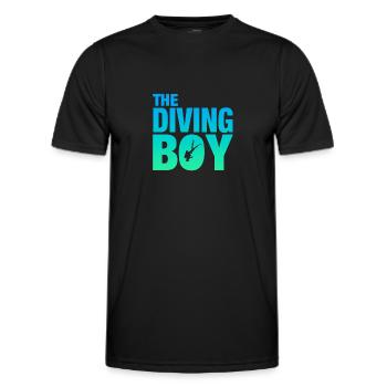 The Diving Boy, Tauchen, Diving - Männer Funktions-T-Shirt - Schwarz - Vorne - AI Model Male 178 dark (178cm)