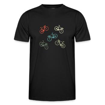 Fahrrad Geschenk Radrennen Retro - Männer Funktions-T-Shirt - Schwarz - Vorne - AI Model Male 178 dark (178cm)