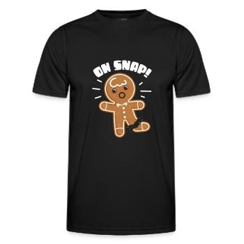 oh snap Design for a cartoon jokes fans - Men's Functional T-Shirt - black - Front - AI Model Male 178 dark (178cm)