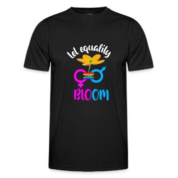 Equality - Men's Functional T-Shirt - black - Front - AI Model Male 178 dark (178cm)