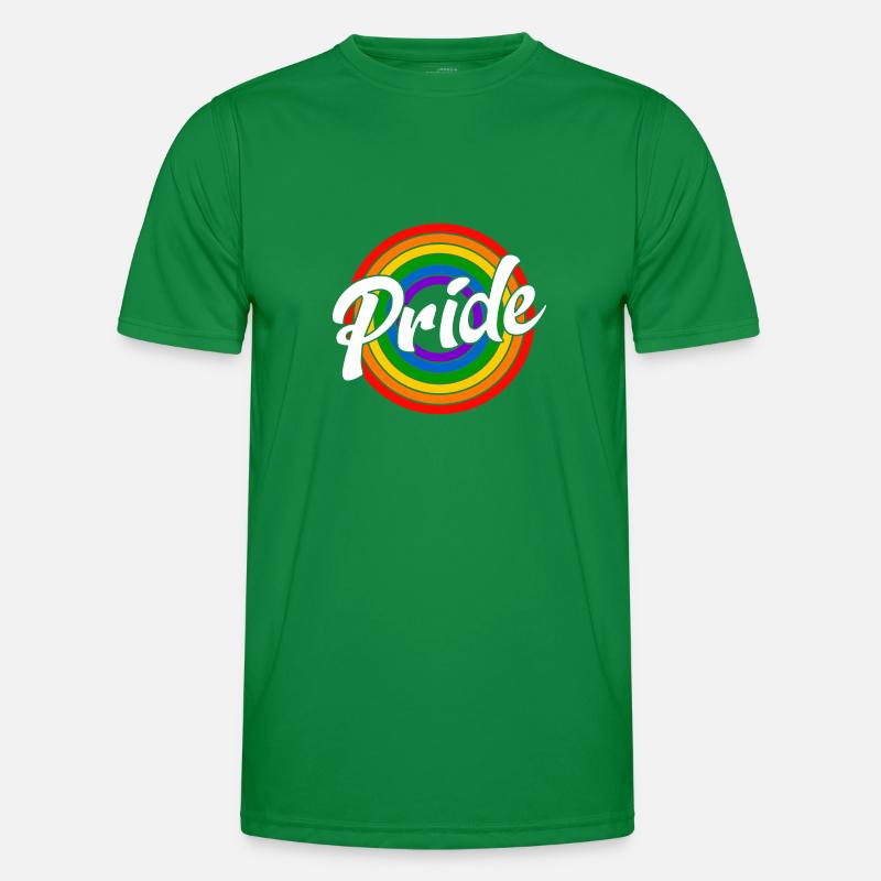 Pride Retro Regenbogen Männer Funktions-T-Shirt