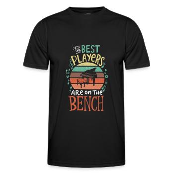 Die besten Spieler sind auf der Bank Klaviermusiker - Männer Funktions-T-Shirt - Schwarz - Vorne - AI Model Male 178 dark (178cm)