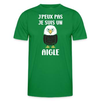Citation humour Oiseau aigle - T-shirt sport Homme - vert - Devant - AI Model Male 178 dark (178cm)