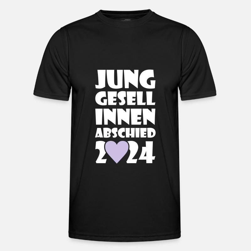 Junggesellinnenabschied 2024 - Männer Funktions-T-Shirt - Schwarz