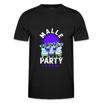 Malle Party Crew Sow Mallorca Beach - T-shirt sport Homme - noir - Devant - AI Model Male 178 dark (178cm)