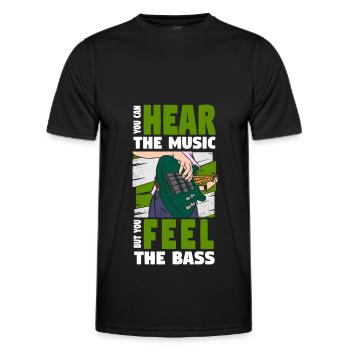 Bassist E-Basse Musique - T-shirt sport Homme - noir - Devant - AI Model Male 178 dark (178cm)