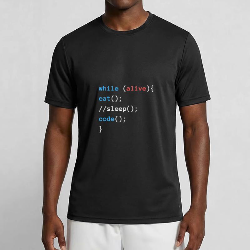 Eat Sleep Code | Programmierer Design Männer Funktions-T-Shirt