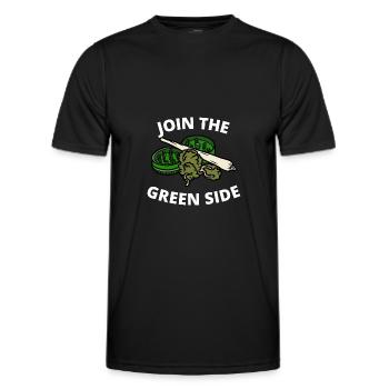Join the green side Stoner Shirt - Men's Functional T-Shirt - black - Front - AI Model Male 178 dark (178cm)