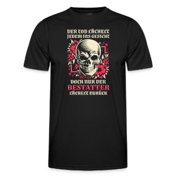 Bestatter Bestattungsfachkraft Geschenkidee Humor - Männer Funktions-T-Shirt - Schwarz - Vorne - AI Model Male 178 dark (178cm)