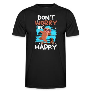 Sloth Hang Out Cozy - Men's Functional T-Shirt - black - Front - AI Model Male 178 dark (178cm)