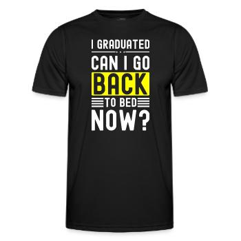 University Campus School Bachelor - Men's Functional T-Shirt - black - Front - AI Model Male 178 dark (178cm)