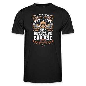 Agent Investigator Inspector Crime - Men's Functional T-Shirt - black - Front - AI Model Male 178 dark (178cm)