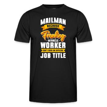 Briefträger Paket Arbeit - Männer Funktions-T-Shirt - Schwarz - Vorne - AI Model Male 178 dark (178cm)