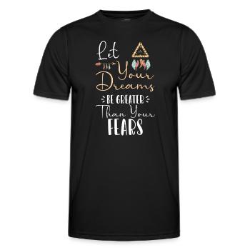 Dream Feather Spiritual Esotericism - Men's Functional T-Shirt - black - Front - AI Model Male 178 dark (178cm)
