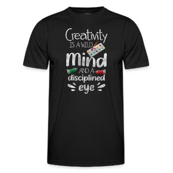 Painter Paint Paint Roller - Men's Functional T-Shirt - black - Front - AI Model Male 178 dark (178cm)