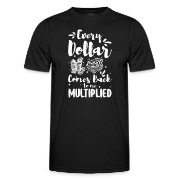 Rich Finance Dollar Santé - T-shirt sport Homme - noir - Devant - AI Model Male 178 dark (178cm)