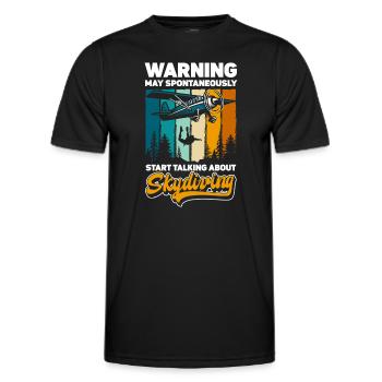 Parachute Jump Extreme Sports Base Jump - Men's Functional T-Shirt - black - Front - AI Model Male 178 dark (178cm)