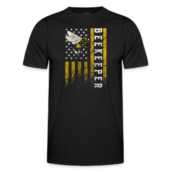 Imker Wabe Zucht Bienchen - Männer Funktions-T-Shirt - Schwarz - Vorne - AI Model Male 178 dark (178cm)
