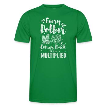 Reich Freiheit Dollar Kapitalismus - Männer Funktions-T-Shirt - Kelly Green - Vorne - AI Model Male 178 dark (178cm)