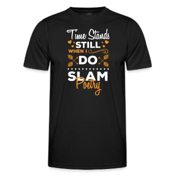 Poetry Slam Poem Literature Copywriter - Men's Functional T-Shirt - black - Front - AI Model Male 178 dark (178cm)