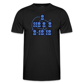 Crazy organization chart - all right? - Men's Functional T-Shirt - black - Front - AI Model Male 178 dark (178cm)