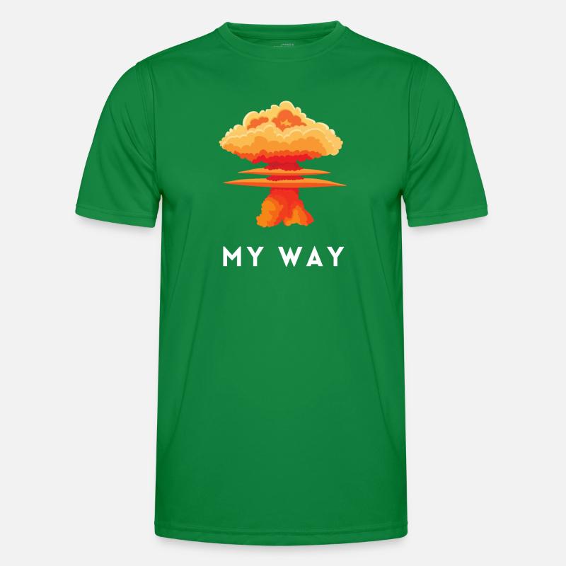 hartnäckig, unerbittlich, explosiv, stur Männer Funktions-T-Shirt