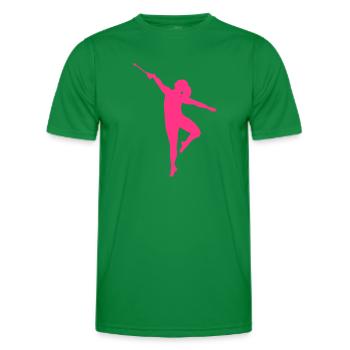Tänzer wirbeln baton1 - Männer Funktions-T-Shirt - Kelly Green - Vorne - AI Model Male 178 dark (178cm)