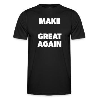 Make "Your Word" Great Again - Schablone - Männer Funktions-T-Shirt - Schwarz - Vorne - AI Model Male 178 dark (178cm)