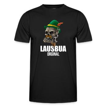 Lausbua Lederhosen - Männer Funktions-T-Shirt - Schwarz - Vorne - AI Model Male 178 dark (178cm)
