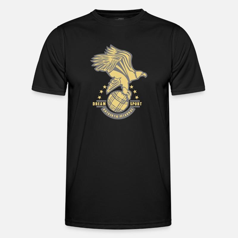 petanque eagle logo - Men's Functional T-Shirt - black